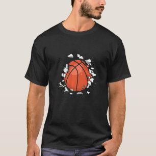 Basketball Ball Sport Hobby Brot Freie Mauer T-Shirt