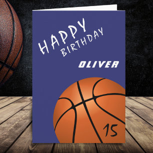 Basketball Ball Sport Modern Alles Gute zum Geburt Karte
