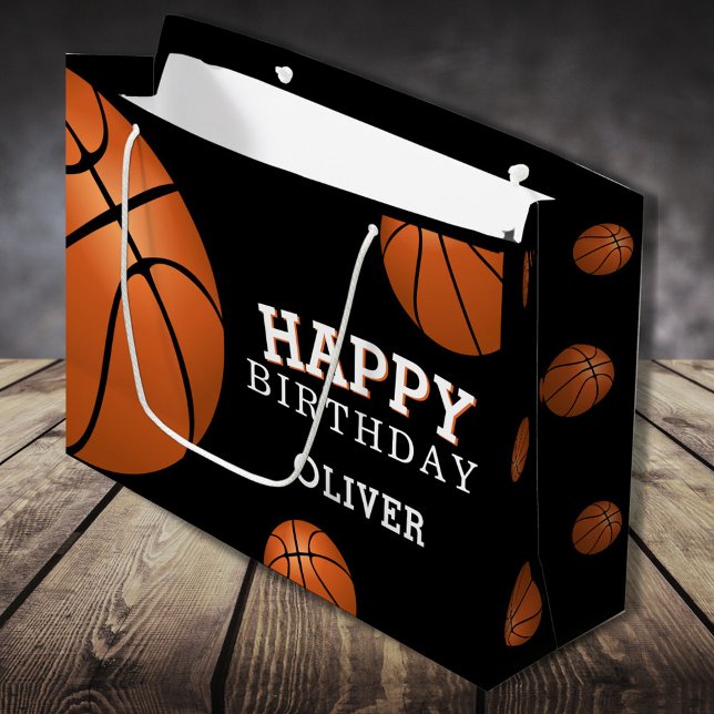 Basketball Ball Sports Happy Geburtsname Große Geschenktüte (Von Creator hochgeladen)