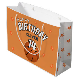 Basketball Ball Sports Happy Geburtstag Party Große Geschenktüte