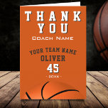 Basketball Ball Sports Thank you Coach  Dankeskarte<br><div class="desc">Basketball Balls Sports Thank you Coach Card. Basketball thank you coach card with coach name,  team name,  year,  player`s name and number. Great thank you card for the basketball team coach!</div>