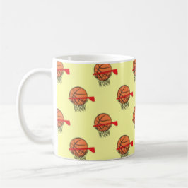 Basketball - Ball- und Hoop-Muster Kaffeetasse