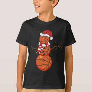 Basketball Ball Xmas Geschenk Snowman Basketball C T-Shirt