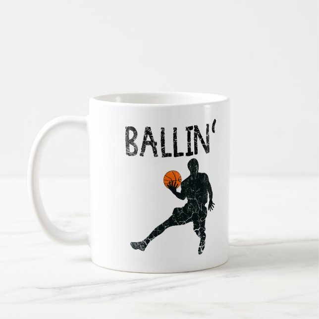 Basketball Ballin' Coffee Tasse (Links)