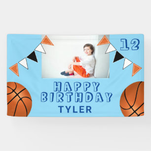 Basketball Balls Flaggen Kinder Foto Geburtstag Banner