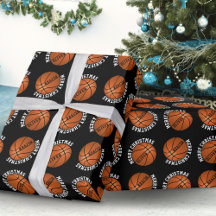 Basketball Balls Kinder Name Schwarzes Weihnachtsf