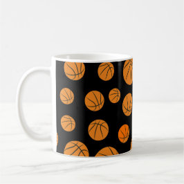 Basketball Balls Nahtloses Muster Kaffeetasse