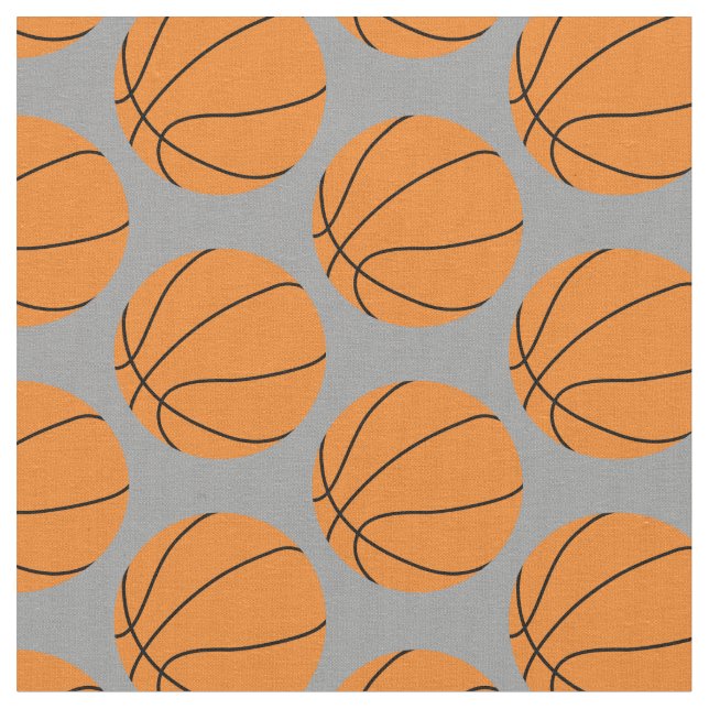 Basketball Balls Sportgrau Stoff (Nahaufnahme)