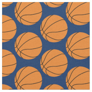 Basketball Balls Sportnacht blau Stoff