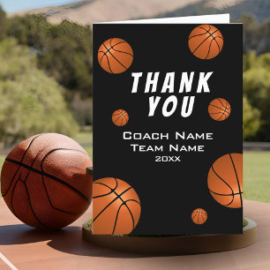 Basketball Balls Vielen Dank Coach Card Dankeskarte