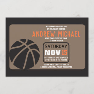 BASKETBALL Bar Mitzvah Einladung