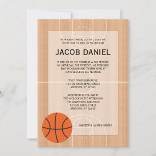 Basketball-Bar-Mizwa Einladung
