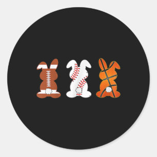 Basketball Baseball Football Sports Ostersonntag R Runder Aufkleber