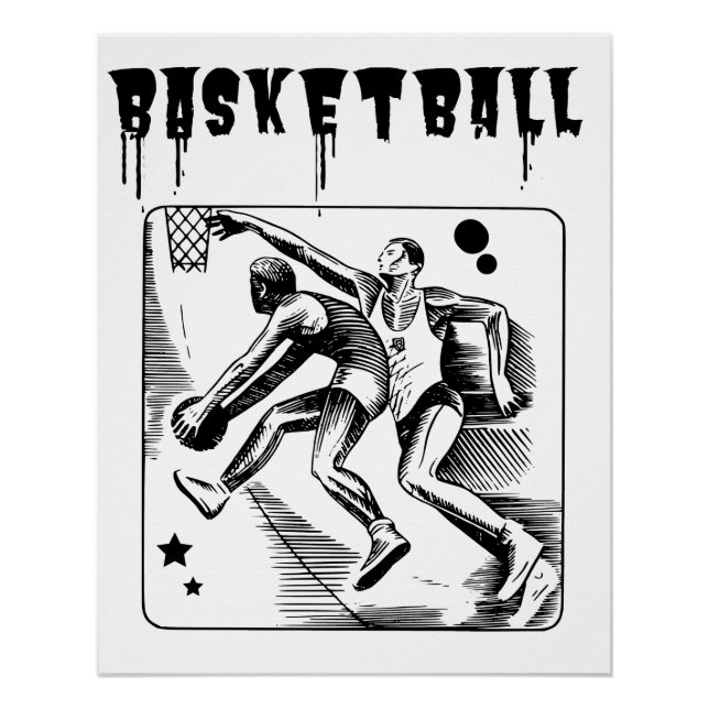 Basketball-Basketball-Basketball-Baller Sport Poster (Vorderseite)