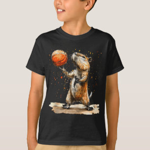 Basketball-Basketball-Basketball-Basketball-Basket T-Shirt