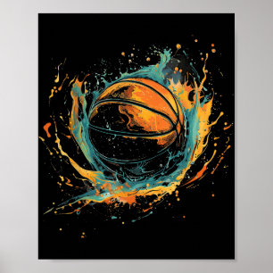 Basketball Basketball Basketball Basketball Wasser Poster