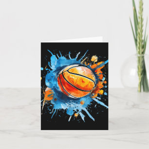 Basketball Basketball Basketball Hoop Farbiges Was Karte