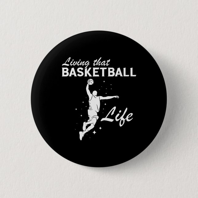 Basketball-Basketball-Basketball-Spieler Dunk Bask Button (Vorderseite)
