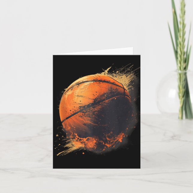 Basketball Basketball Basketball Zeichnend Wasser Karte (Vorderseite)