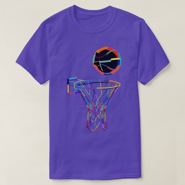 Basketball Basketball farbenfroh T-Shirt (Design vorne)