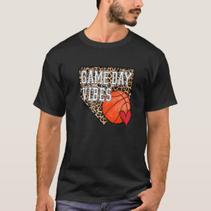 Basketball Basketball Spiel Tag Vibes Leopard Bask T-Shirt