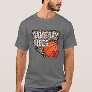 Basketball Basketball Spiel Tag Vibes Leopard Bask T-Shirt