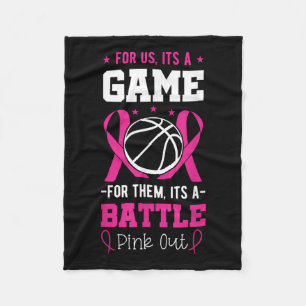 Basketball-Basketballtrainer Pink Ribbon Fleecedecke