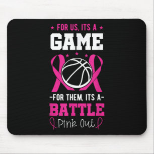 Basketball-Basketballtrainer Pink Ribbon Mousepad