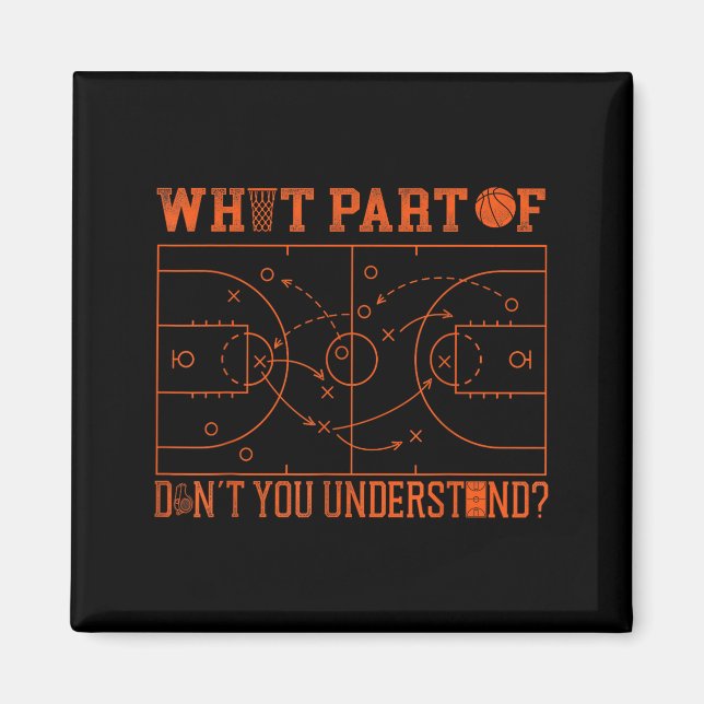 Basketball Bball What Part Of Don't You Understand Magnet (Vorne)