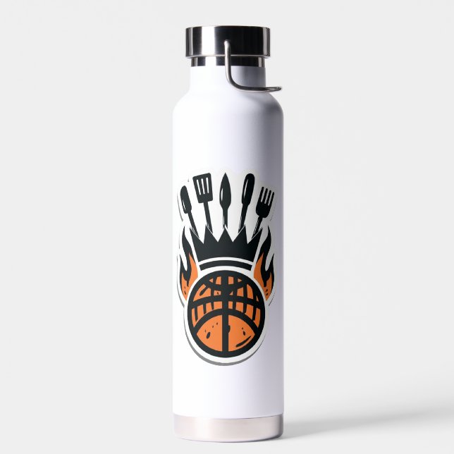 Basketball & BBQ im Hinterhof Trinkflasche (Links)