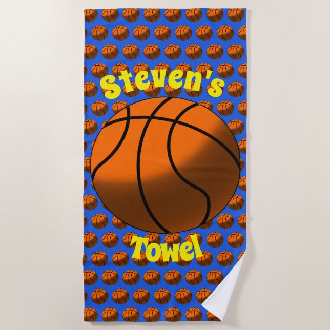 Basketball Beach Handtuch (Vorderseite)
