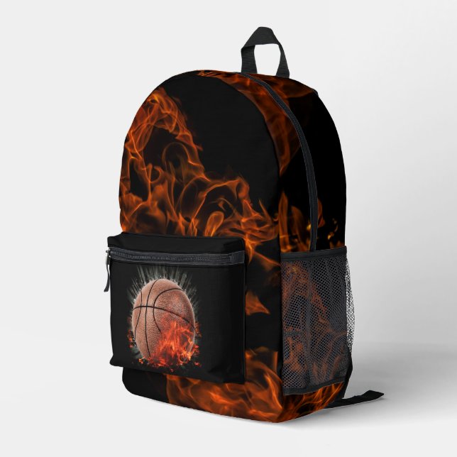 Basketball Bedruckter Rucksack (Rückseitige Ecke Rechts)