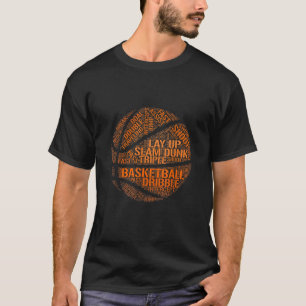 Basketball Begriffe Shirt Motivierend Word Cloud B