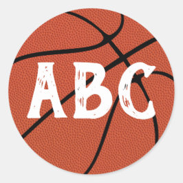 Basketball Benutzerdefinierte Teambriefe oder Spie Runder Aufkleber
