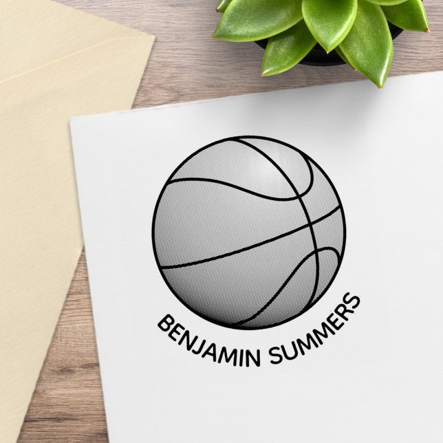 Basketball benutzerdefinierter Name Gummistempel (Von Creator hochgeladen)