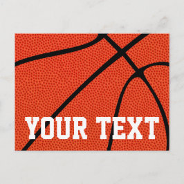 Basketball Benutzerdefinierter Text oder Spielerna Postkarte
