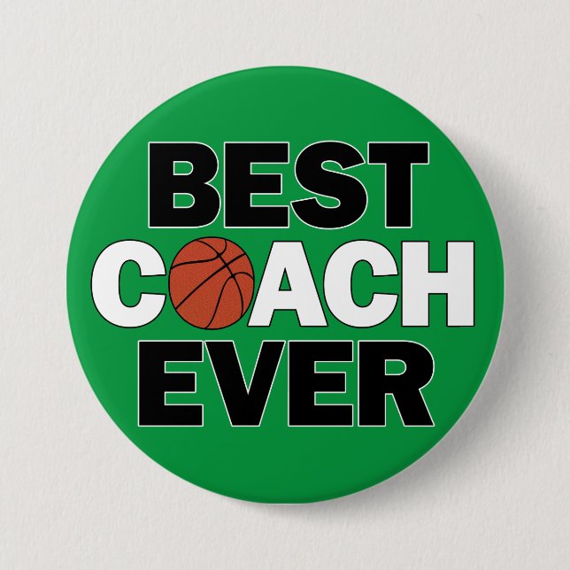 Basketball BEST COACH EVENT Trainer Button (Vorderseite)