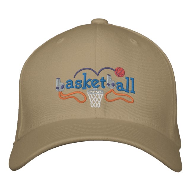 Basketball Bestickte Baseballkappe (Vorderseite)