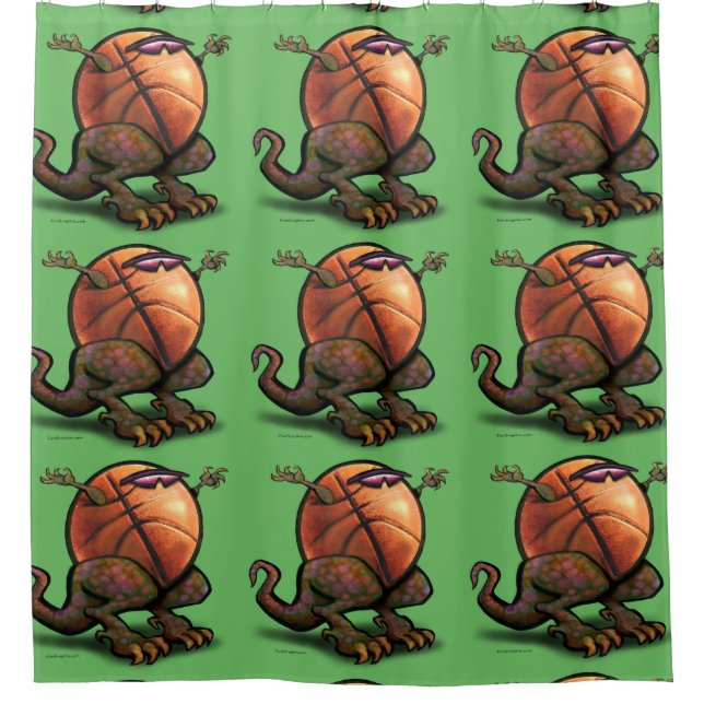 Basketball Bestie Duschvorhang (Vorderseite)