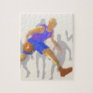 Basketball bewegt Kunst Puzzle