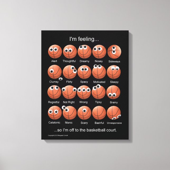 Basketball-Bewegungen Leinwanddruck (Vorderseite)