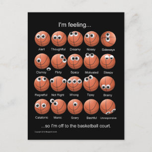 Basketball-Bewegungen Postkarte
