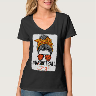 Basketball Bigi Messy Bun Mama Mutter Da T-Shirt