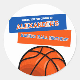 Basketball Birthday Bash Sticker