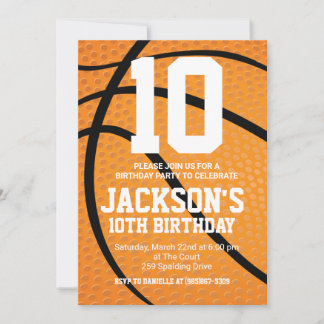 Basketball Birthday Einladung