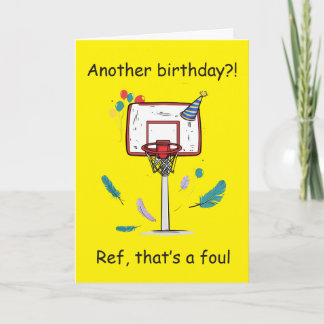Basketball Birthday Foul Called Celebration Karte
