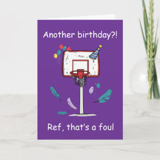 Basketball Birthday Foul Called Celebration Karte