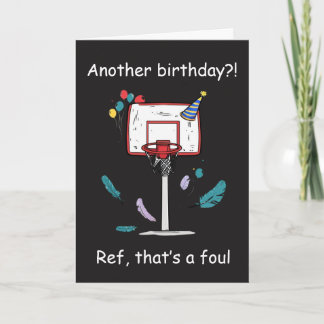 Basketball Birthday Foul Called Celebration Karte
