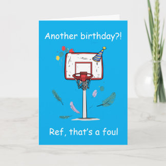 Basketball Birthday Foul Called Celebration Karte