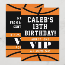 Basketball Black Orange Geburtstagsparty